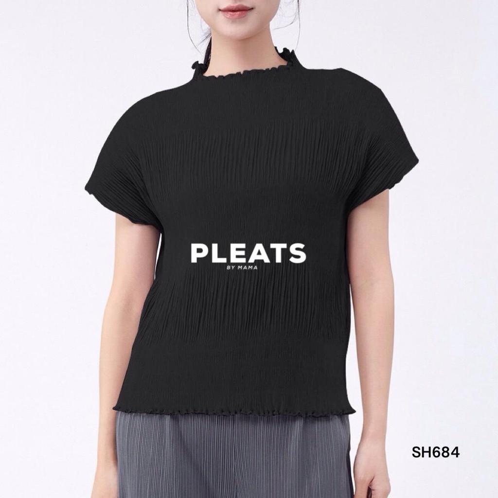 SH684 - ( เสื้ออัดพลีท ยาว 22นิ้ว) PLEATS BY MAMA SHIRT