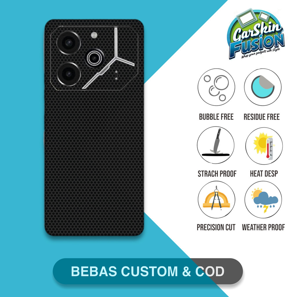 Garskin Skin Tecno Pova 6 Pro basic Anti-Scratch Protector Case | By Fusion Code - R1k