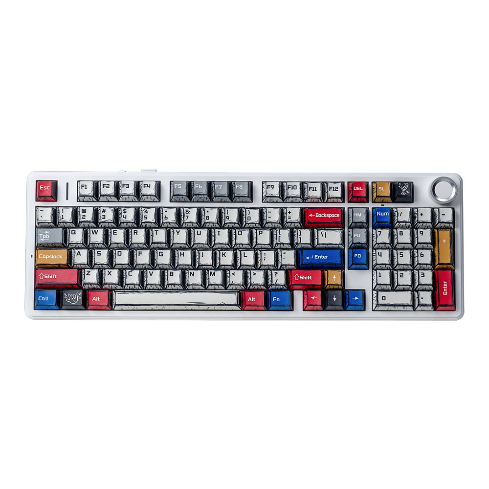WIRELESS KEYBOARD (คีย์บอร์ดไร้สาย) AULA F99 PRO SKYBLUE SWITCH RGB EN - COMICS /