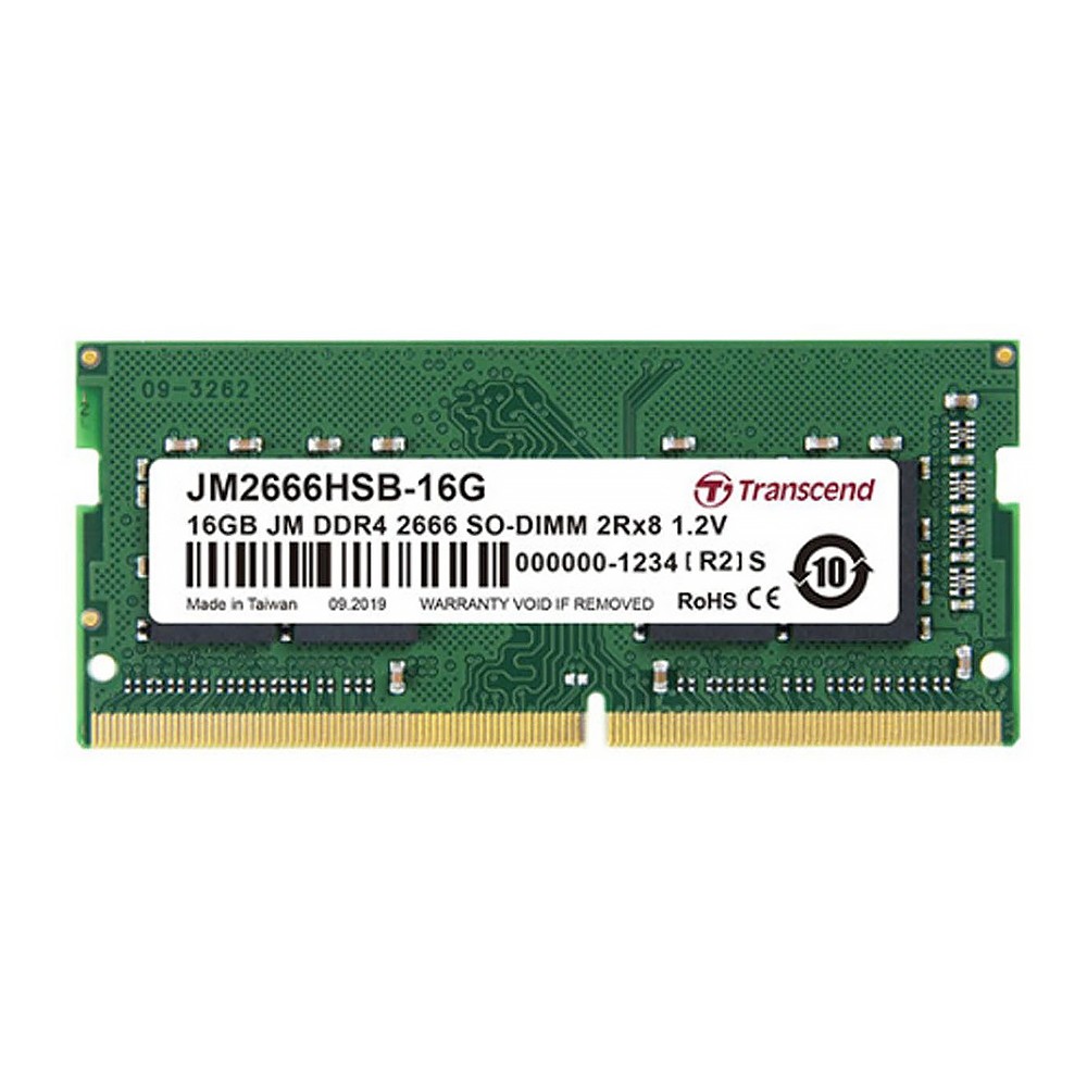 16GB (16GBx1) DDR4 2666MHz SO-DIMM RAM (หน่วยความจำ) TRANSCEND (JM2666HSB-16G) _