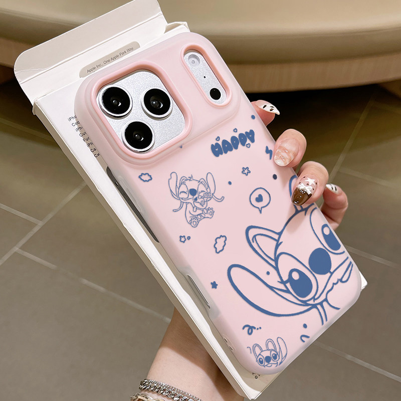 Stitch [Tong_O] ปลอก Hp Iphone 17 Pro Max Ip 13 Pm Ip 15 14 12 11 16 Plus น่ารักล่าสุด Jelly 2 In 1 