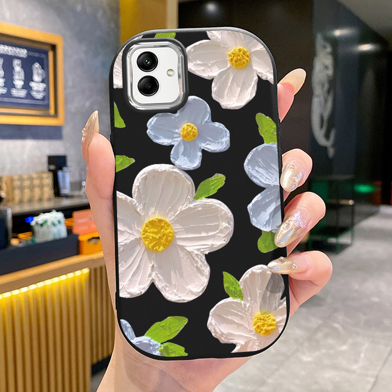 เคสสำหรับ Samsung Galaxy A04 M04 F04 A04E M13 5G เคสโทรศัพท์ดอกไม้กลมและอ้วนเสื้อแจ็กเก็ตผ้านุ่ม