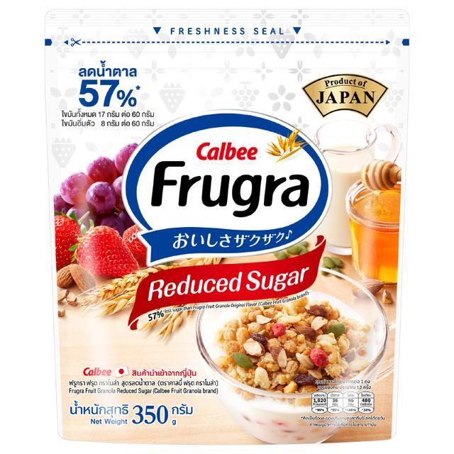 🌋 คาลบี้ฟรูกราฟรุตกราโนล่าสูตรน้ำตาลน้อย 350กรัม 🌠 Calbee Frugra Fruit Granola Reduced Sugar 350g. ✨