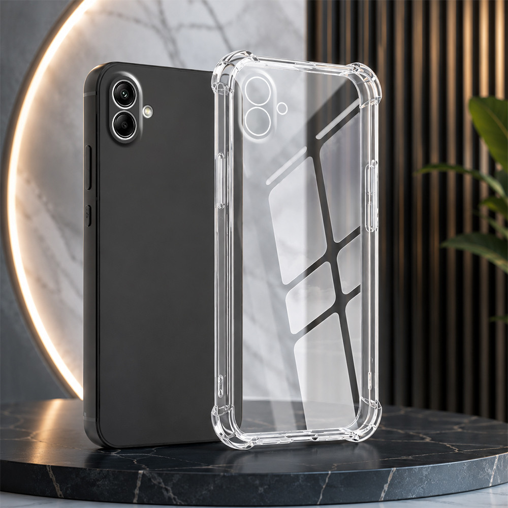 เคส tpu สีดํา Samsung A06 / A06 5G vs โปร่งใสยืดหยุ่นเพื่อจํากัดการตก