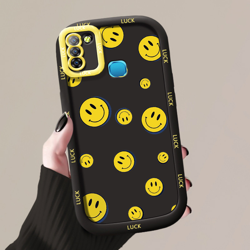 เคสสำหรับ Infinix Smart 5 Smart 6 Ram 3 Hot 10 Lite เคสโทรศัพท์บุคลิกรอยยิ้มซิลิโคนซอฟต์เชลล์กันกระแทก