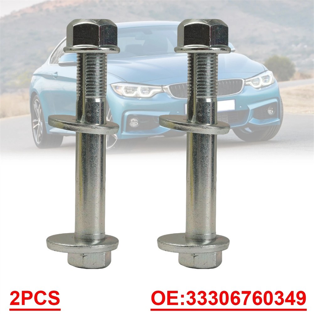 HE ใหม่2 ชิ้นระบบกันสะเทือนด้านหลังประหลาด Camber สลักเกลียวปรับสําหรับ BMW E87 33306760349