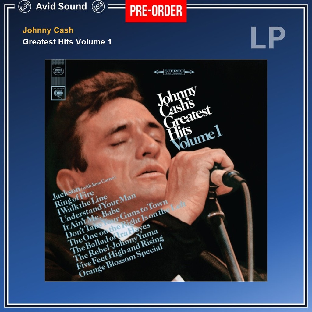 Pre-Order แผ่นเสียง Johnny Cash Greatest Hits Volume 1 ใหม่ ซีล Johnny Cash Vinyl LP