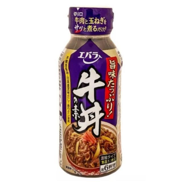 👒 เอบาราซอสปรุงรสสำหรับผัดฟัวหอม 200มล. 🎡 SKU 4901108015483 🛶 Ebara Gyudon No Moto 200ml. 🌺 ของแห้งแ