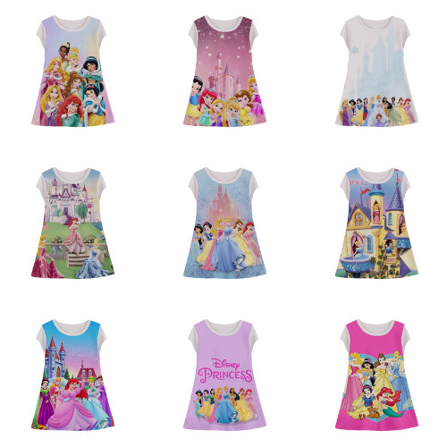 3D Halfprint Princess Tunic Dress for Girls with Cartoon Anime Motif อายุ 1-12 ปี - 3D Sarana