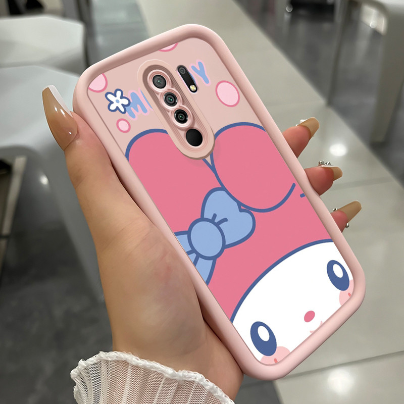 เคสสำหรับ Xiaomi Redmi 9 Prime POCO M2 เคสโทรศัพท์กระต่ายน่ารักสามสีซิลิโคนกันกระแทก