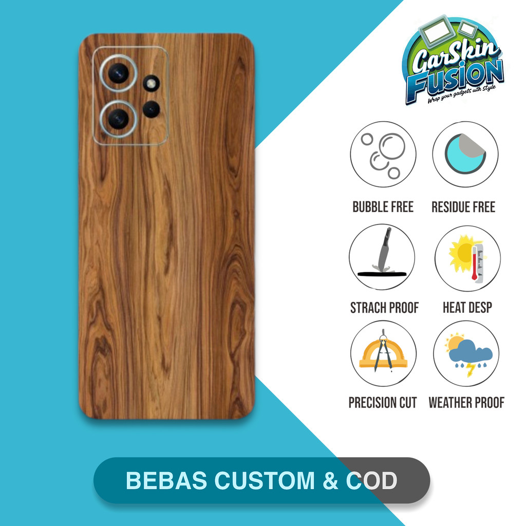 Garskin Skin Redmi Note 12 4G Wood - 4 เคสกันรอย | By Fusion Code - LaW