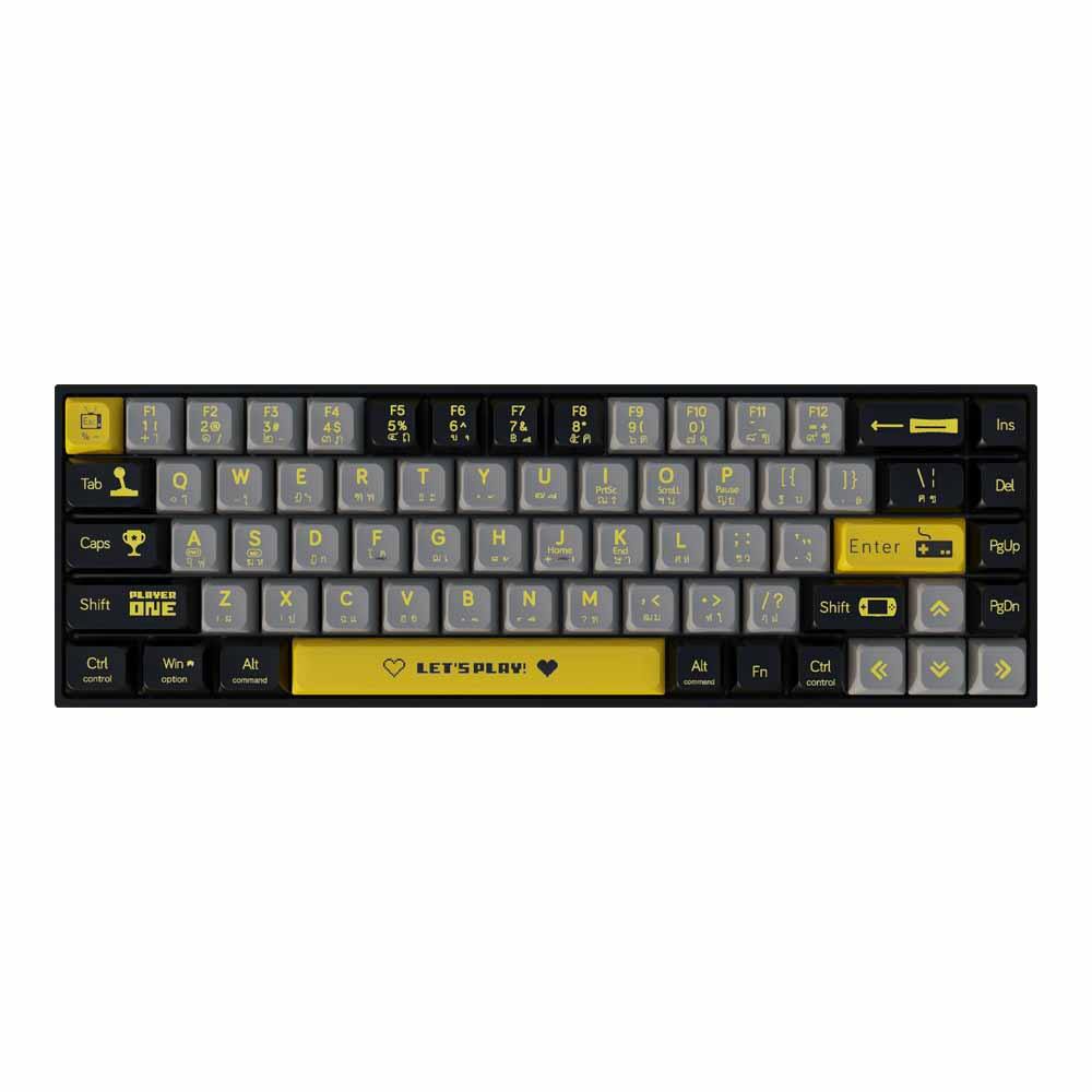 WIRELESS KEYBOARD (คีย์บอร์ดไร้สาย) AJAZZ AK680 LETS PLAY (SUNSET) (RED SWITCH NON-BACKLIT EN/TH) _