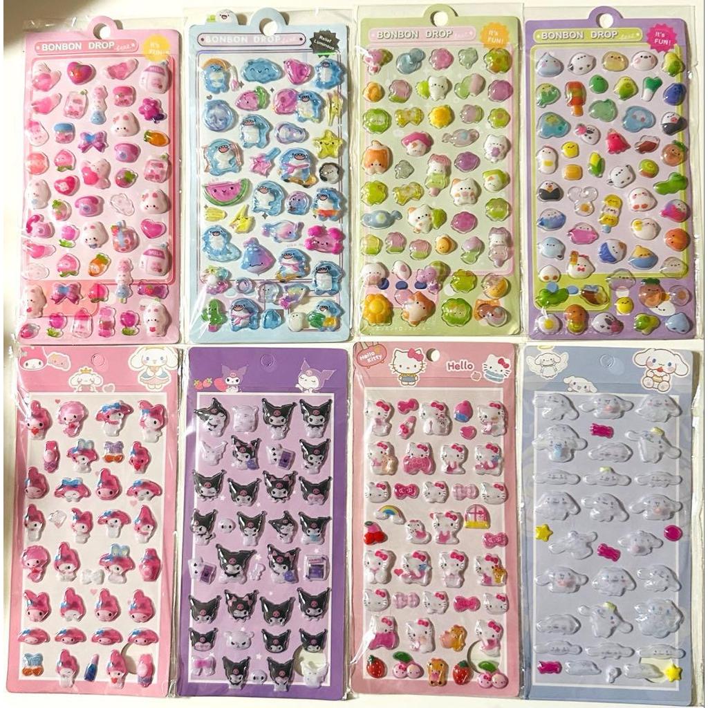【Direct from Japan】สติ๊กเกอร์ BONBON DROP 3D (ชุด 8 ชิ้น)【Japan Exclusive】