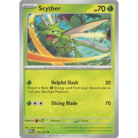 การ์ดโปเกมอน Scyther - 123/165 - Uncommon