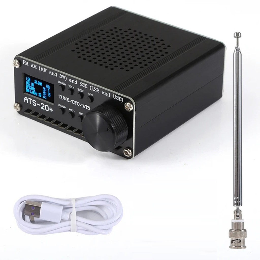 ATS-20+ SI4735 วิทยุ Waveband เต็มรูปแบบตัวรับสัญญาณความถี่ Modulation AM (MW & SW) SSB (LSB USB) Co