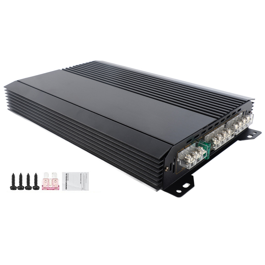 เครื่องขยายเสียงรถยนต์ 4 ช่อง 6800W High-Power Amp 12.0V Ultra-Thin Four-Way Power Class A/B