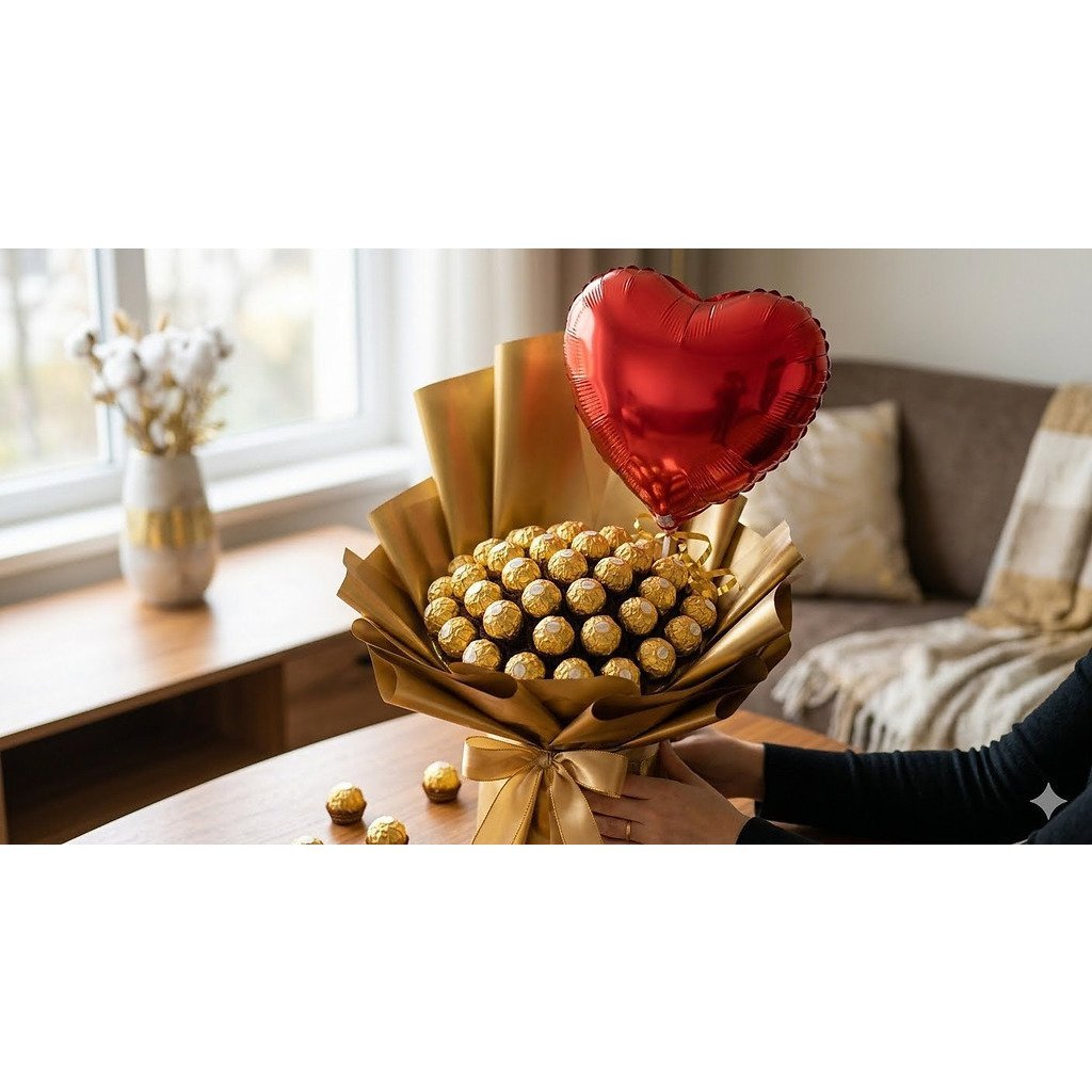 Gourmet Chocolate & Balloon Gift Set | Rayong Treat Box