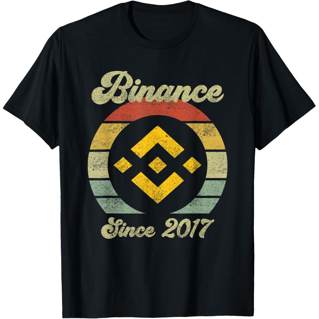 เสื้อยืดผ้าฝ้ายผู้ชาย Binance Crypto Binance Crypto Cryptocurrency T-Shirt ผ้าฝ้ายคุณภาพสูงแขนสั้น