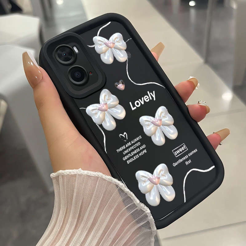 เคสสำหรับ OPPO A36 A76 A96 เคสโทรศัพท์กุทัณฑ์รูปหัวใจสามสีซิลิโคนกันกระแทก