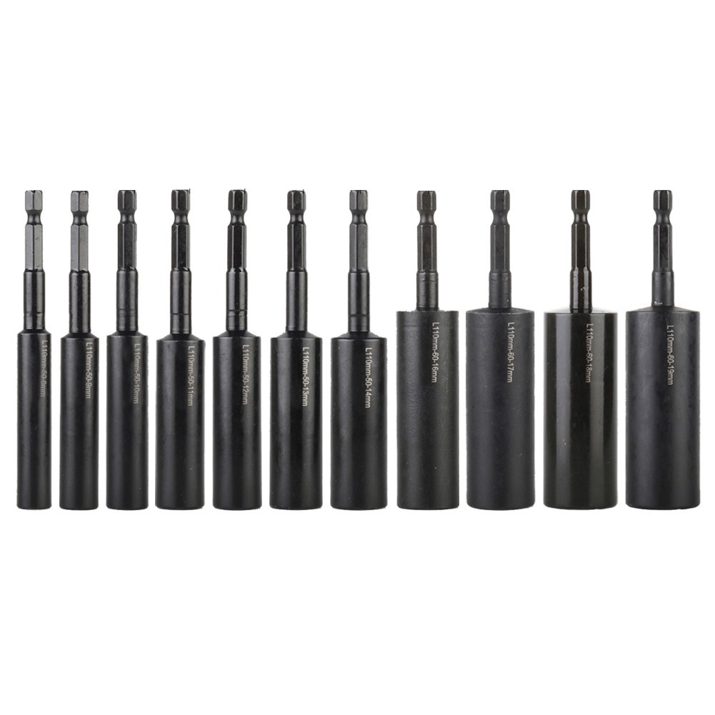 Th_110mm Deepen ซ็อกเก็ตประแจ Hexagon Nut Driver เจาะ H8-H14 อะแดปเตอร์แขน