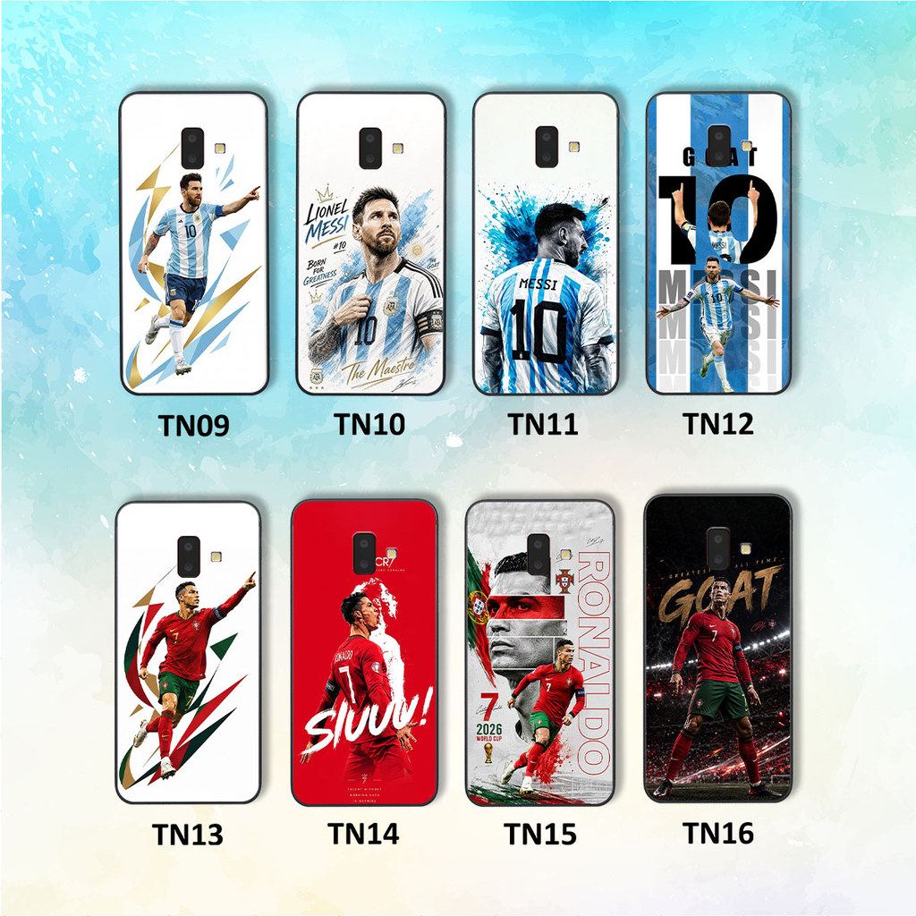 เคส Samsung J6 2018 / J6 Plus / J6+ พร้อมภาพ Messi Ronaldo สุดสวย