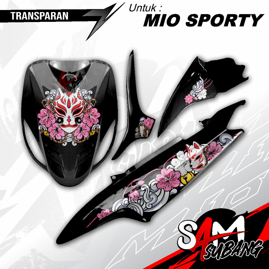 SAM Striping Mio Sporty Kitsune Mask Transparent UV