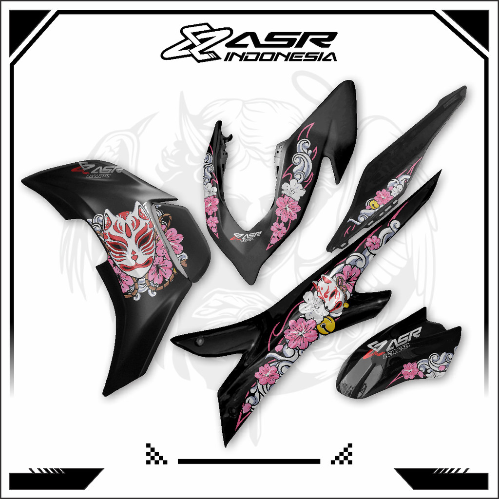 ASR Striping Aerox New Kitsune Mask Transparent UV