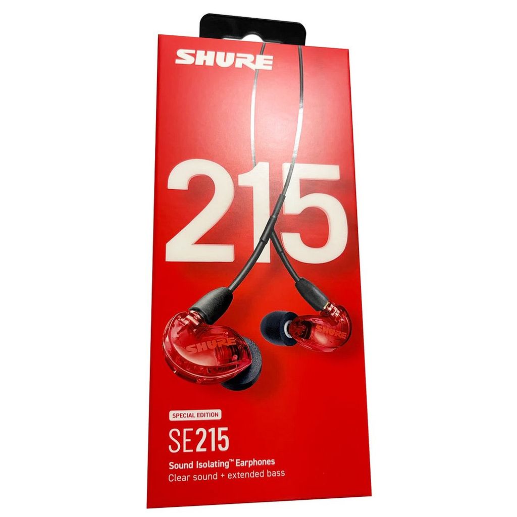 Shure SE215 Special Edition Sound Isolating 3.5mm Earphones (Red), SE215SPE-RD
