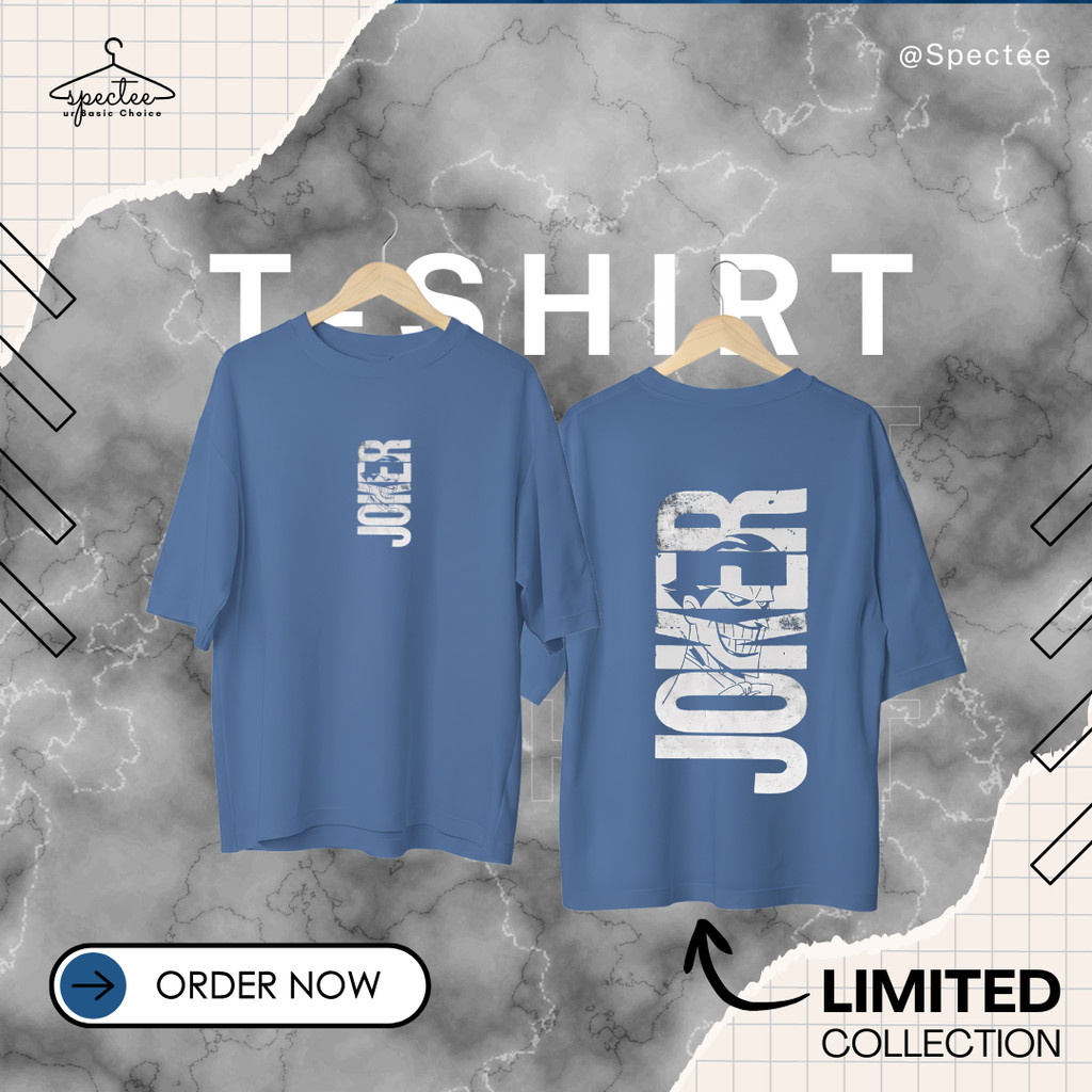 JOKER - เสื้อยืด PREMIUM AESTHETIC UNISEX สําหรับผู้หญิงและผู้ชาย OVERSIZE 24S 100% COTTON