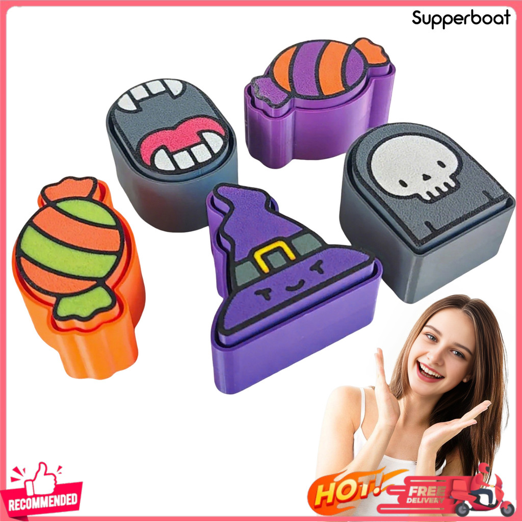 [SPB]✌ฮาโลวีน Fidget Clicker หมวกแม่มดคีย์บอร์ด Clicker Skull ความเครียดบรรเทา Sensory Fidget ของเล่