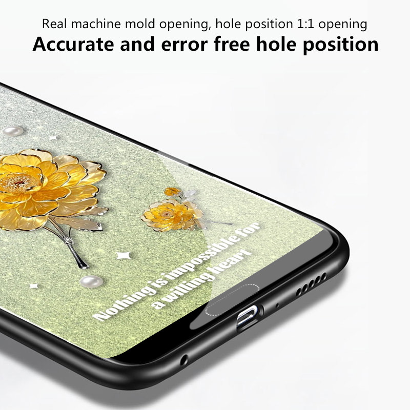 เคสสำหรับ OPPO F11 F11 Pro A9 2019 A9X เคสโทรศัพท์ดอกไม้เปลือกแก้วกันกระแทก - รูปที่ 7