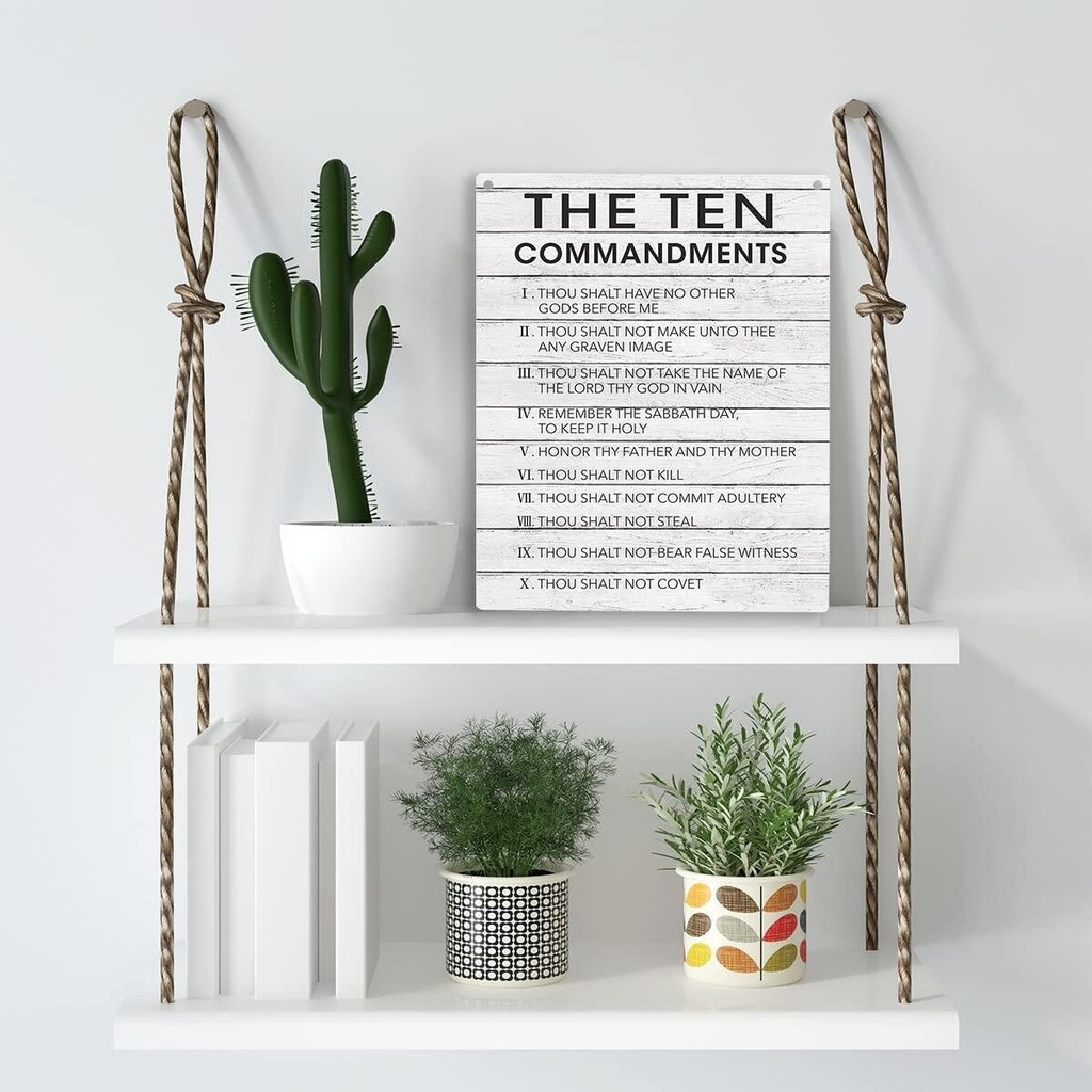แรงบันดาลใจ Wall Art สิบคําสั่ง Wall Art คริสเตียน Verse Wall Art ศาสนา Home W