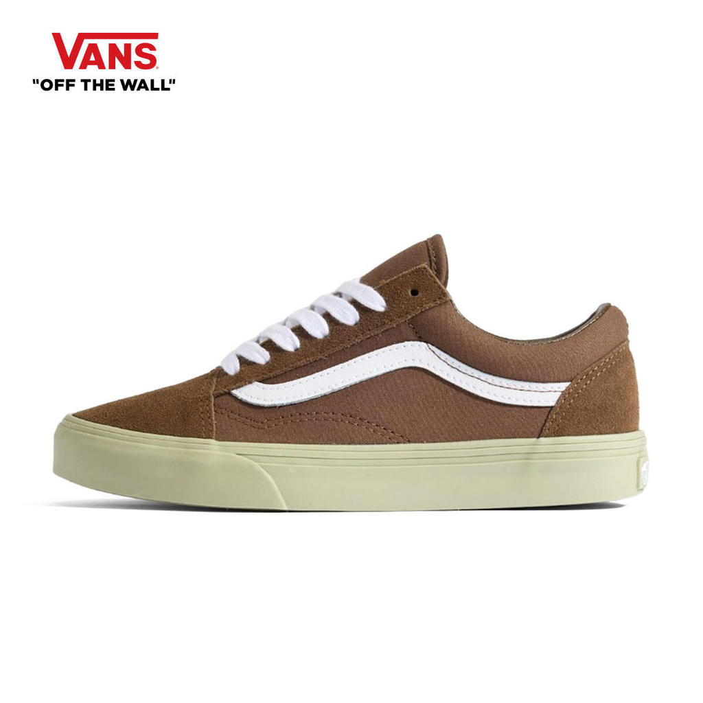 VANS OLD SKOOL - SIDEWALL BROWN รองเท้า ผ้าใบ VANS ชาย หญิง