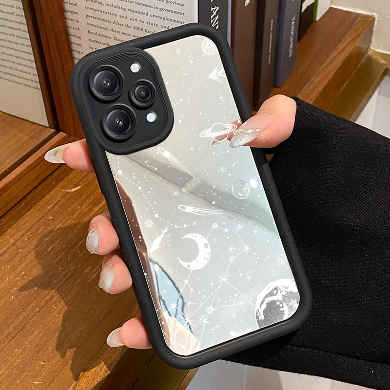 HP Xiaomi Redmi 12 4G Redmi 12 5G Redmi Note 12r 5Gเคสโทรศัพท์น่ารักStar RiverรูปแบบกระจกCesingซิลิโ