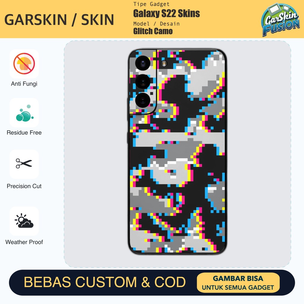 เคส Galaxy S22 Glitch Camo Anti Scratch Protector | โดยฟิวชั่น | รหัส - R9I1