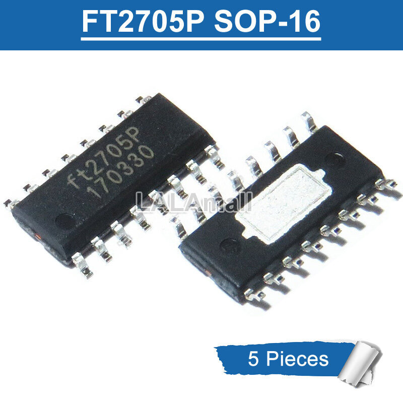 5pcs FT2705P SOP-16 FT 2705P FT2705 SOP16 SMD 2X10W Class-D สเตอริโอเครื่องขยายเสียงชิป IC ใหม่เดิม