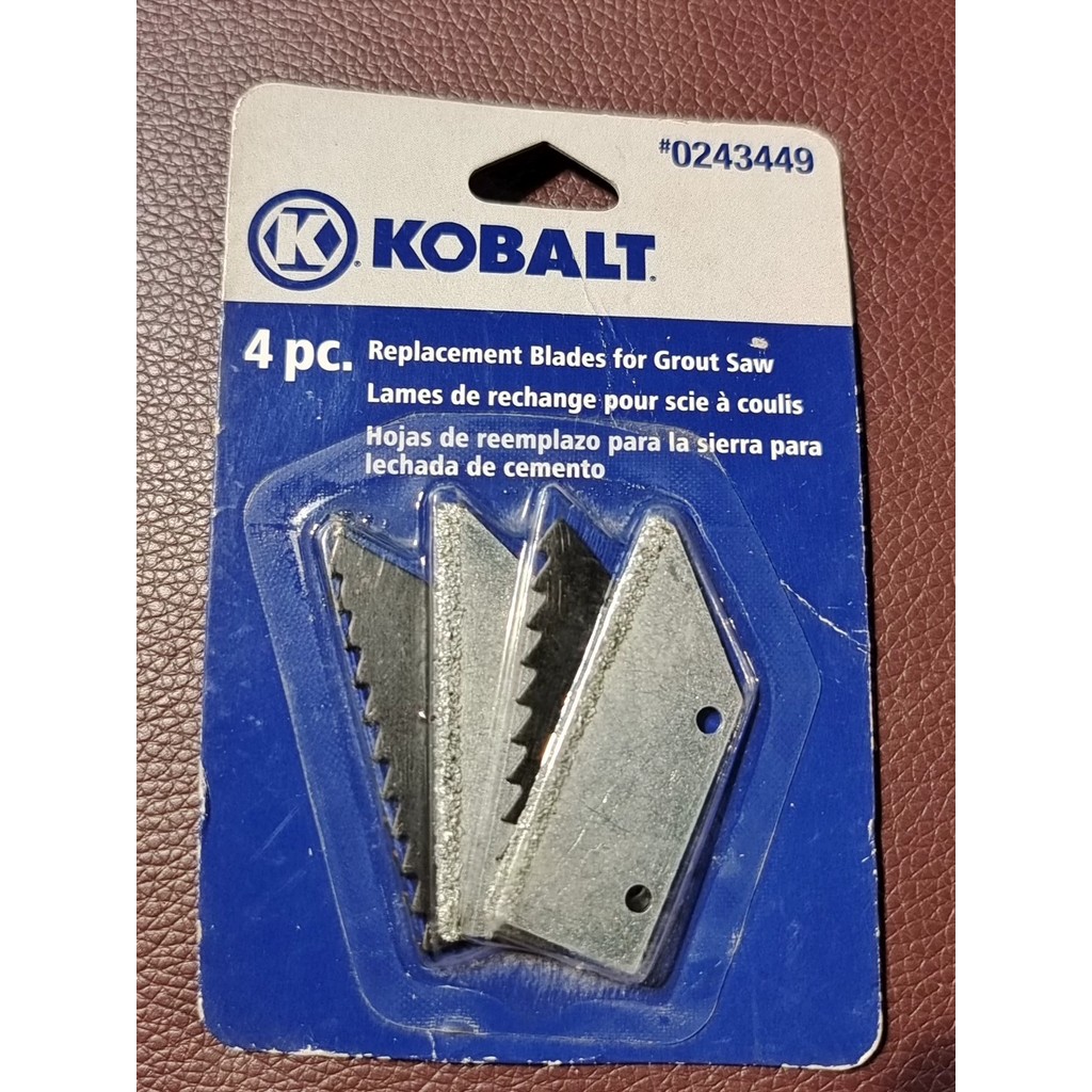Kobalt 0243449 ใบมีดขูดร่องยาแนว 4 ชิ้น อะไหล่ใบเลื่อยขูดร่องกระเบื้อง แข็งแรงทนทาน