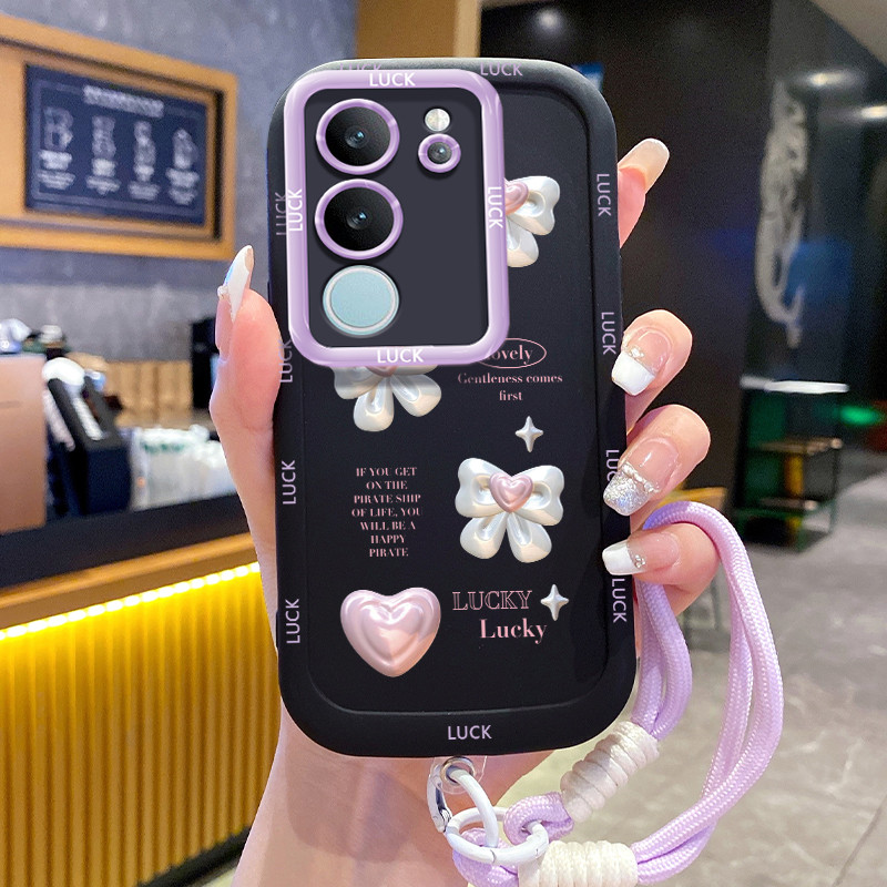 เคส VIVO V29 5G V29E 5G V29 Pro 5G เคส Bowknot สวยงามพร้อมเชือกเส้นเล็ก