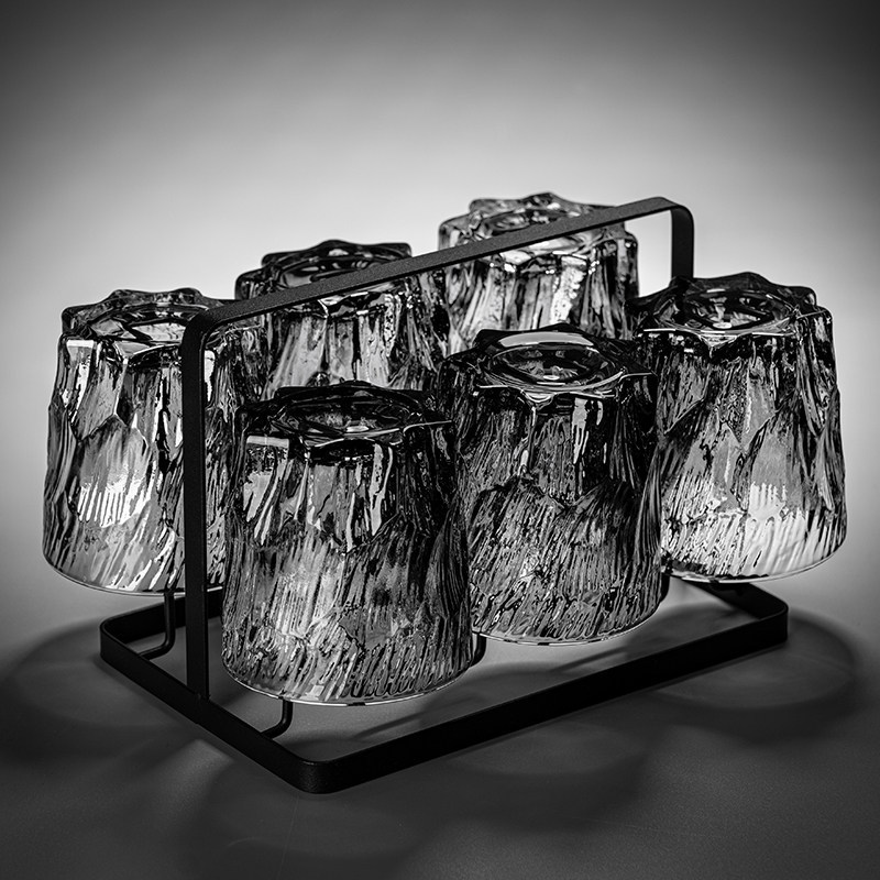 Retro นูน Glacier ถ้วยน้ําในครัวเรือนการต้อนรับชุดน้ําดื่ม High-End หรูหราถ้วยชาเบียร์สีแดง