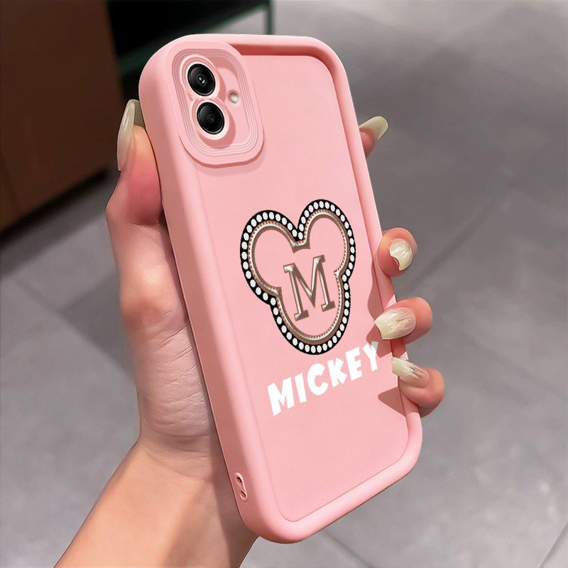 เคสสำหรับ Samsung Galaxy A04 M04 F04 A04E M13 5G เคสโทรศัพท์หนูบุคลิกกลมและอ้วนเสื้อแจ็กเก็ตผ้านุ่ม