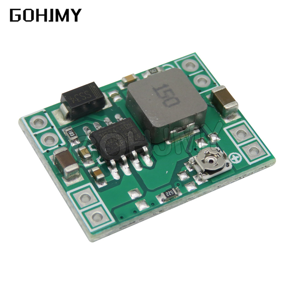 MP1584EN 3A ขนาดเล็กพิเศษ DC-DC ขั้นตอนลงโมดูลแหล่งจ่ายไฟปรับ Step-Down Descending เอาต์พุต 24V 12V 