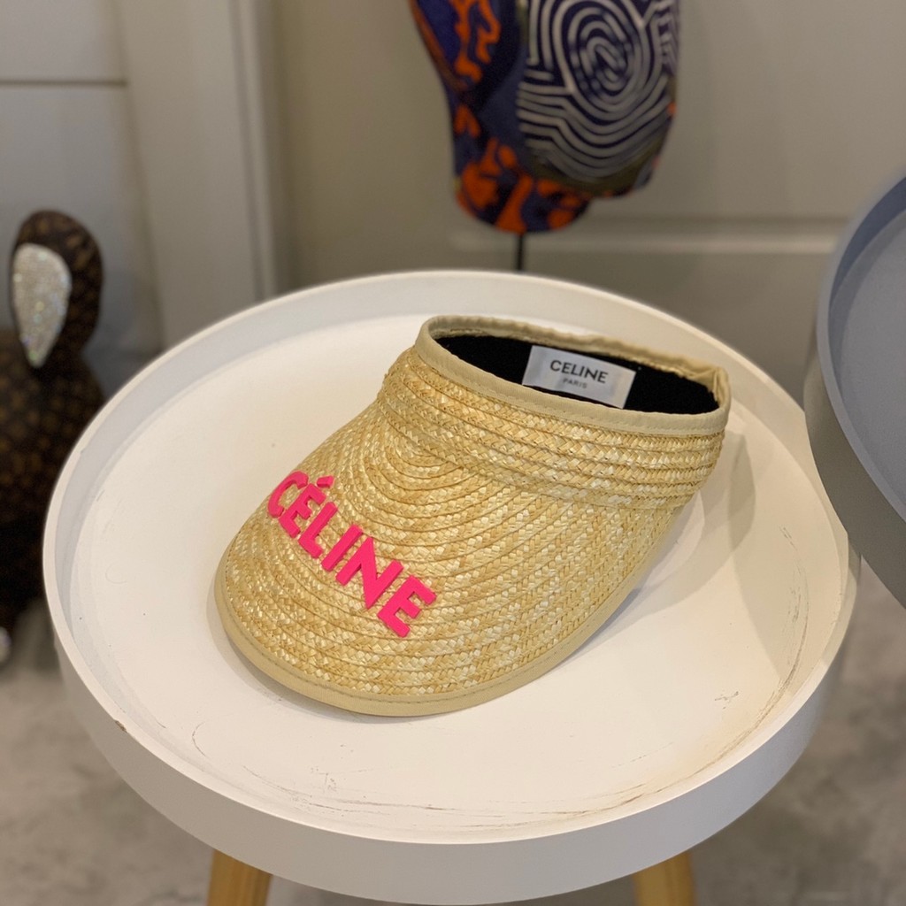 เฟนดิ444 ฤดูใบไม้ผลิฤดูร้อนแบรนด์โลโก้สีชมพูอ่อนครีมกันแดดที่มีน้ําหนักเบาหมวกครีมกันแดด