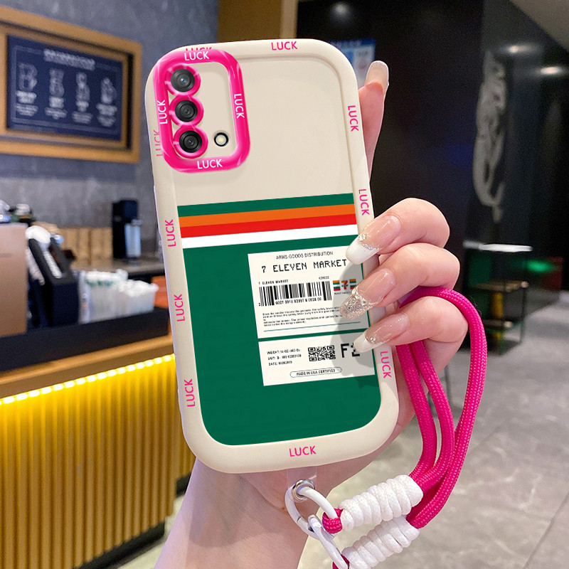 เคสสำหรับ OPPO A74 A95 F19 F19s Reno 6 Lite เคสโทรศัพท์ซูเปอร์มาร์เก็ตสายคล้องซิลิโคนกันกระแทก - รูปที่ 4