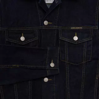 Hara HMJL-9101-02 ด้ายทอง Midnight Regular fit Jacket รุ่นใหม่ อัพเดทกระดุมเฟืองสี washed bronze ด้ายทอง
