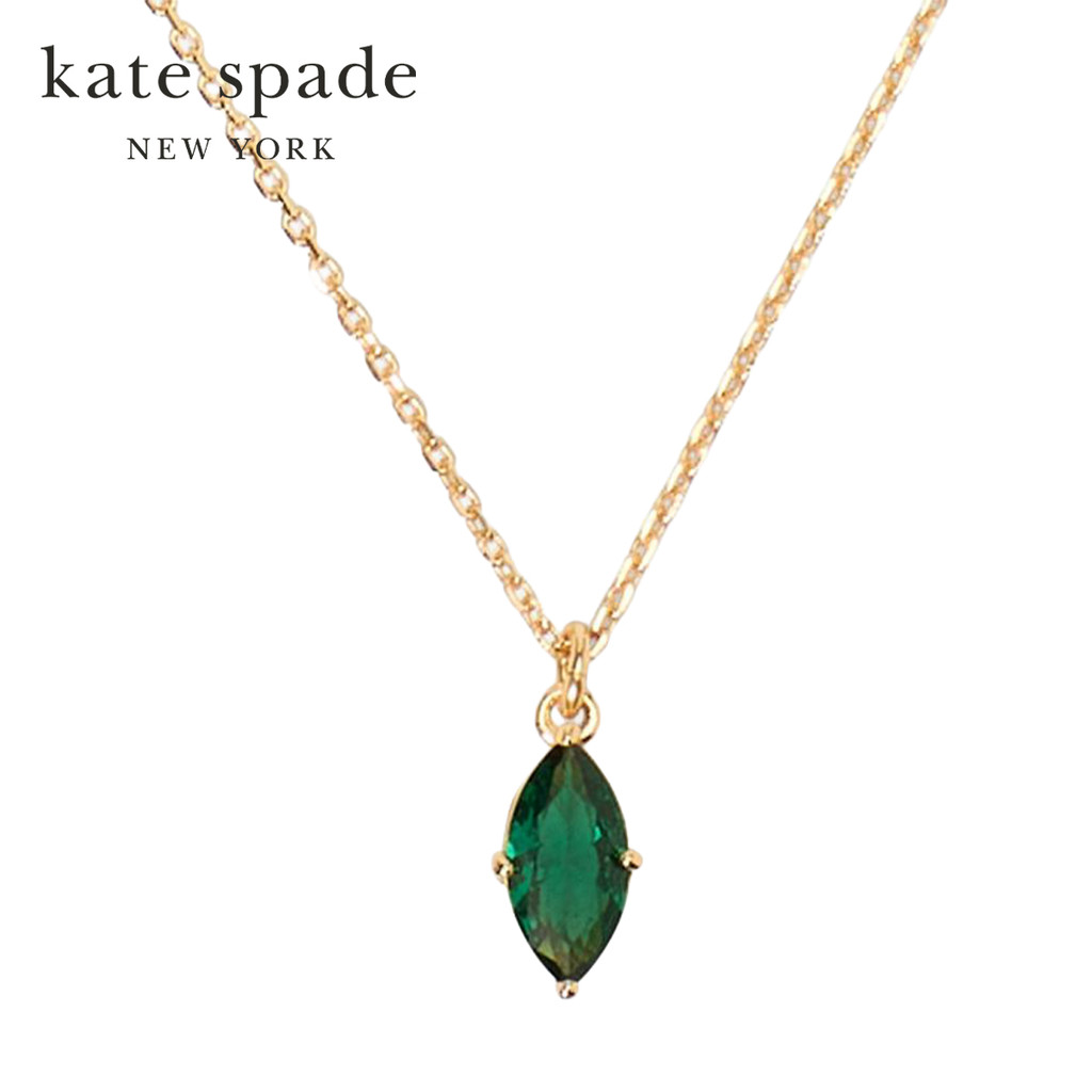 Kate Spade New York สร้อยคอพร้อมจี้รุ่น Signature Solitaire Pendant KJ486 300 สี Emerald