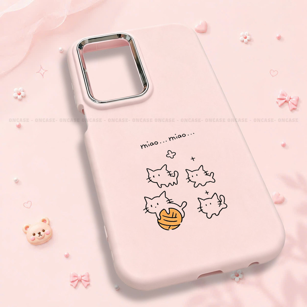 เคสสําหรับ Oppo A3 Pro 5G / F27 Pro Plus / F27 Pro สีชมพู ปกอ้วนลายน่ารัก