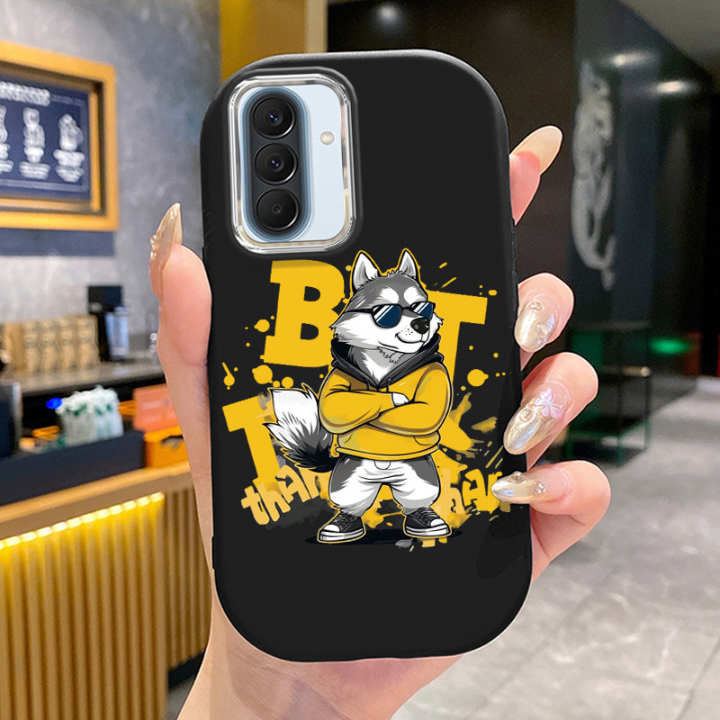 เคสสำหรับ Samsung A57 5G เคสโทรศัพท์สุนัขพันธุ์หมาป่าซิลิโคนเสื้อแจ็กเก็ตผ้านุ่ม