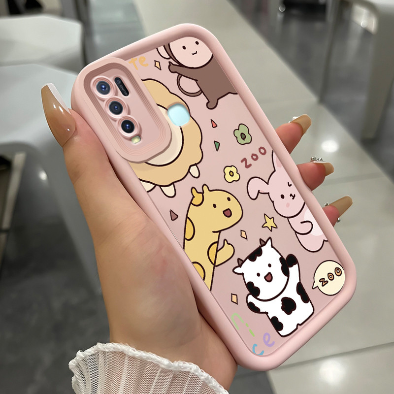 เคสสำหรับ VIVO Y50 Y30 Y30i เคสโทรศัพท์สัตว์น่ารักสามสีซิลิโคนกันกระแทก