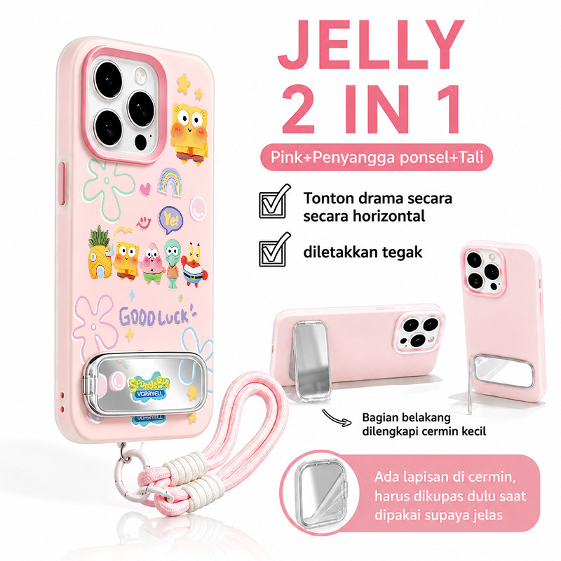 Spongebob Cute Jelly 2 In 1 Case Hp Infinix 20 Note 60 Pro Hot 70Smart 8 Pro Hot 40I 50I Hot 50 4G N