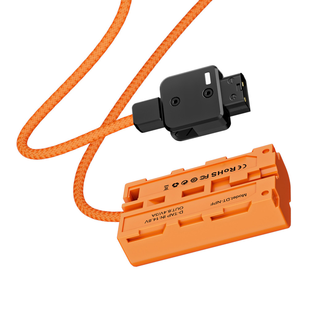 ZCGINE DT-NPF D-Tap to NPF Dummy แบตเตอรี่สายถัก DC Coupler อุปกรณ์เสริมสําหรับจอภาพ/วิดีโอ LED